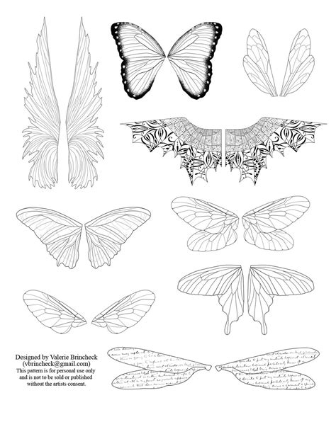 fairy wings drawing|free fairy wing templates.